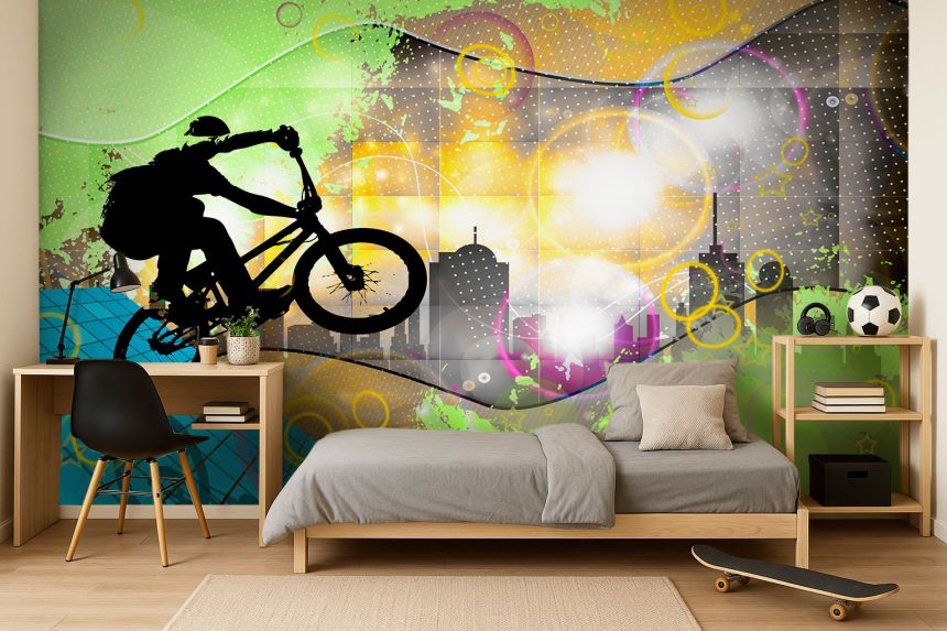 Egyedi vlies fotótapéta, BMX kerékpáros, 10148, Vavex