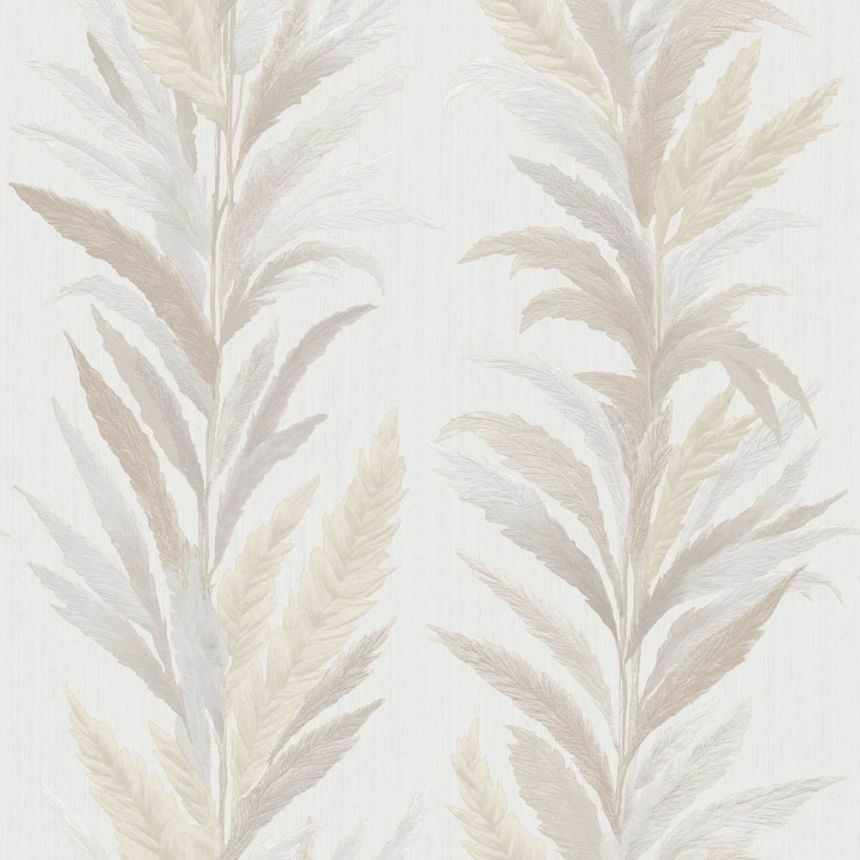 Tapéta, krém-szürke, levelek, 35901, Ornamenta, Parato by Cristiana Masi