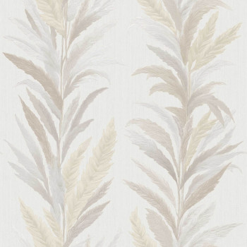 Tapéta, krém-szürke, levelek, 35901, Ornamenta, Parato by Cristiana Masi