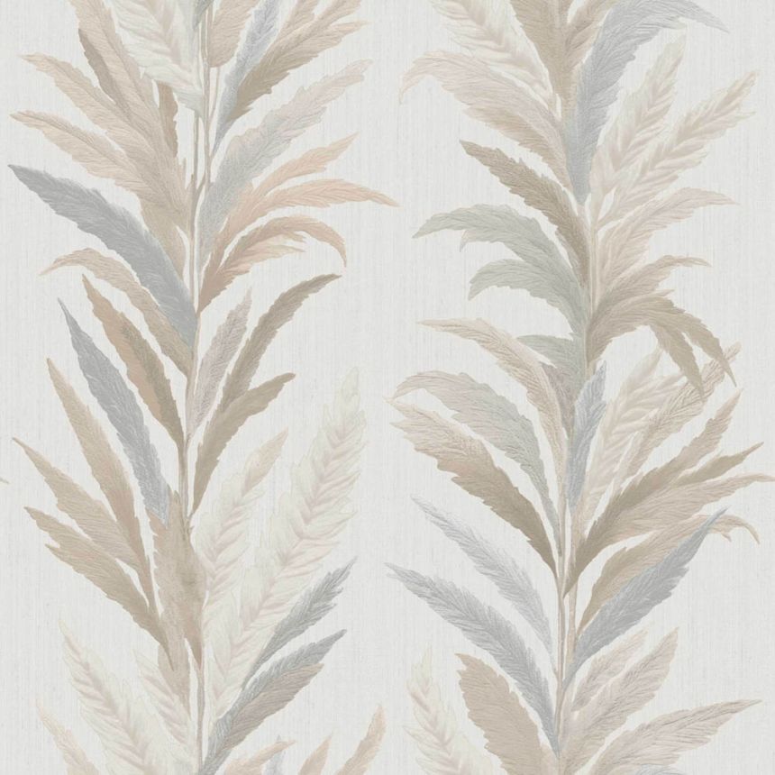 Tapéta, krém-szürke, levelek, 35903, Ornamenta, Parato by Cristiana Masi