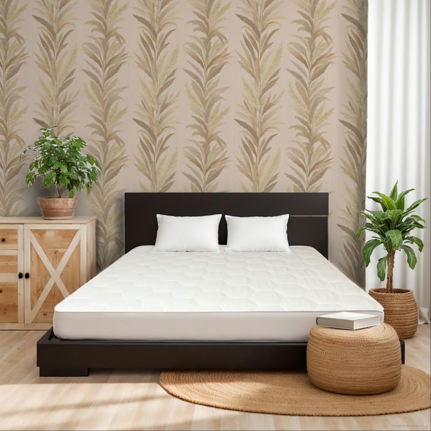 Tapéta, arany-bézs, levelek, 35904, Ornamenta, Parato by Cristiana Masi