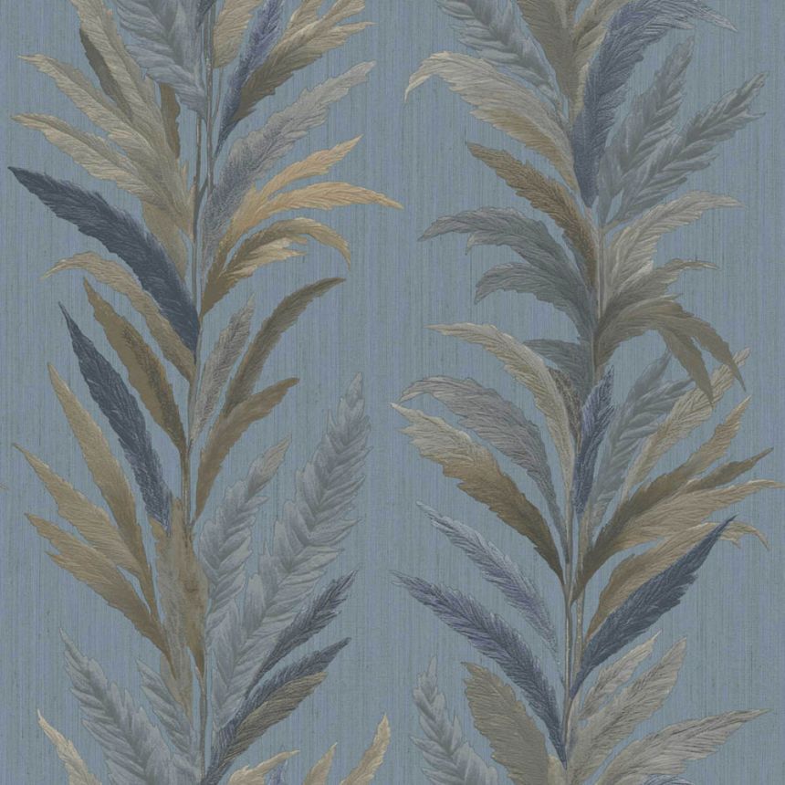 Tapéta, kék, levelek, 35906, Ornamenta, Parato by Cristiana Masi