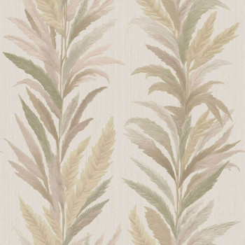 Tapéta, bézs-zöld, levelek, 35907, Ornamenta, Parato by Cristiana Masi