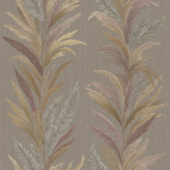 Tapéta, szürke-barna, levelek, 35908, Ornamenta, Parato by Cristiana Masi