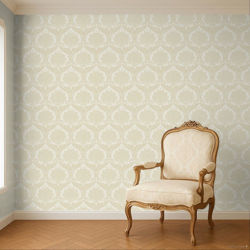 Tapéta, bézs, barokk minta, 35922, Ornamenta, Parato by Cristiana Masi