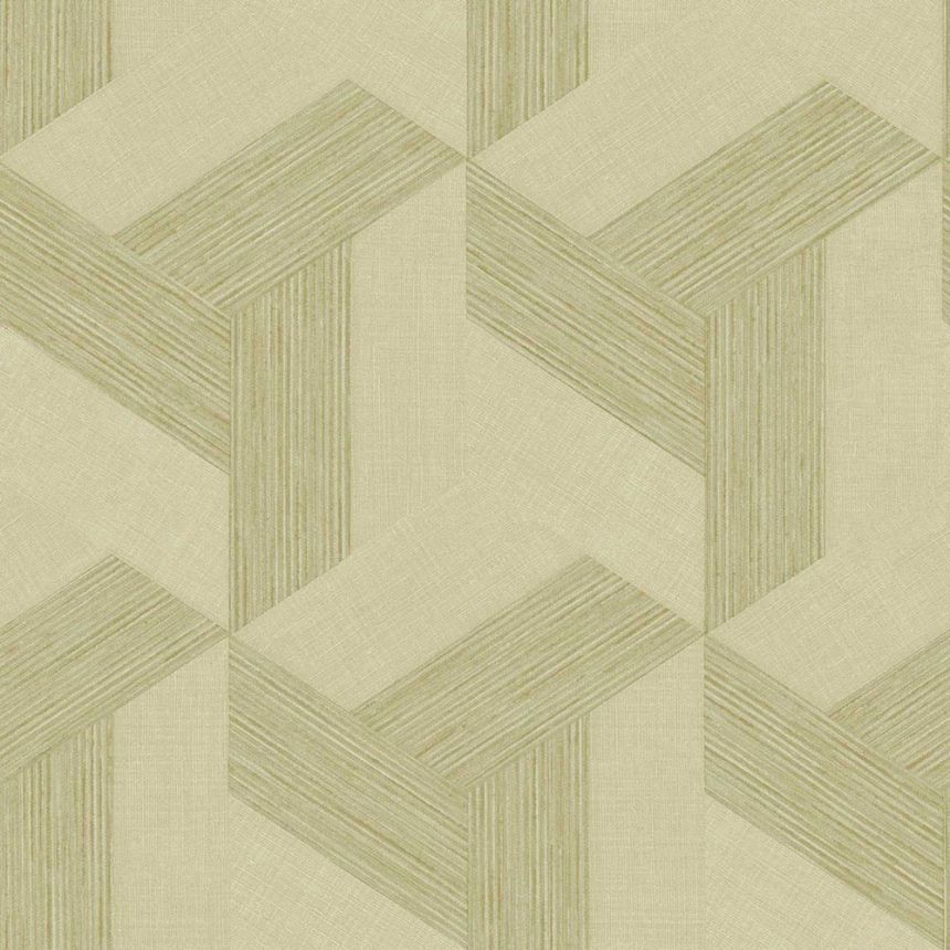 Vlies tapéta, geometrikus, bézs-zöld, 27505, Sintesi, Cristiana Masi by Parato