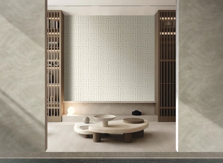 Vlies tapéta, geometrikus, barna, 27519, Sintesi, Cristiana Masi by Parato