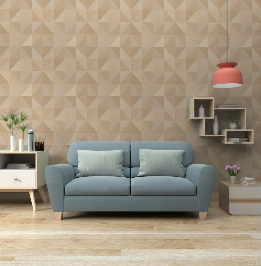 Geometrikus tapéta, barna-bézs, 32413, Vitalis, Parato by Cristiana Masi