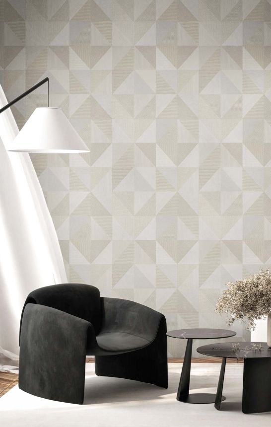 Geometrikus tapéta, szürke-bézs, 32416, Vitalis, Parato by Cristiana Masi