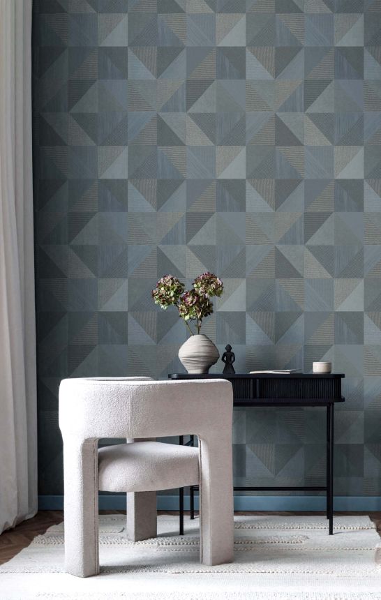 Geometrikus tapéta, kék-barna, 32417, Vitalis, Parato by Cristiana Masi