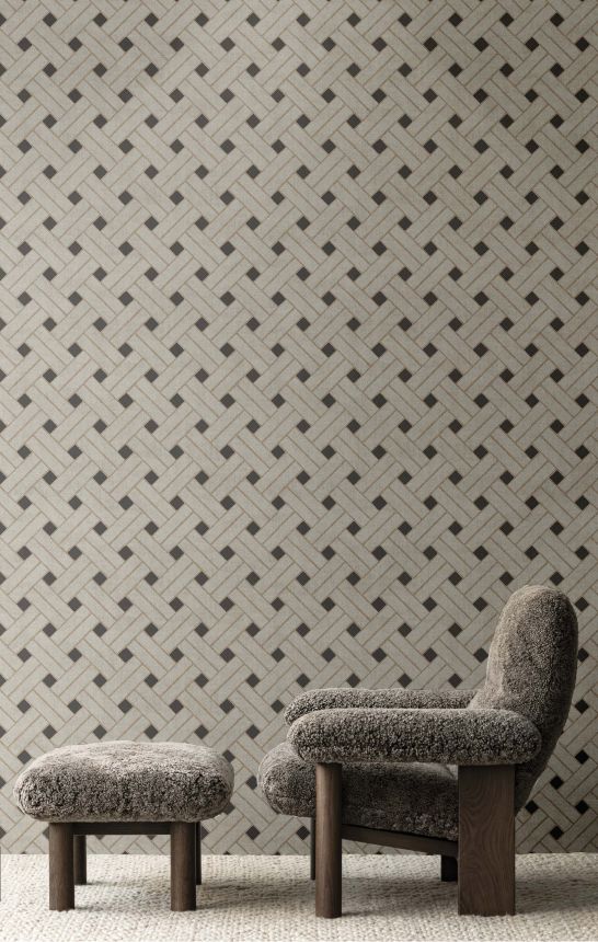 Geometrikus tapéta, szürke-fekete, 32429, Vitalis, Parato by Cristiana Masi