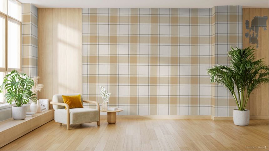 Tapéta, barna-bézs, szövet hatás, 38403, Top Stripes, Parato by Cristiana Masi