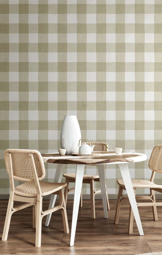 Tapéta, zöld, szövet hatás, 38435, Top Stripes, Parato by Cristiana Masi