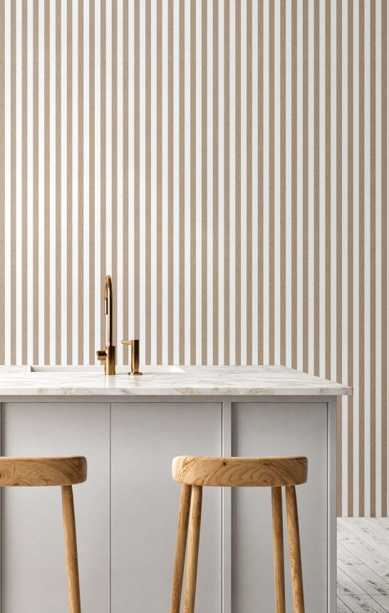 Tapéta, barna, szövet hatás, csíkos, 38437, Top Stripes, Parato by Cristiana Masi
