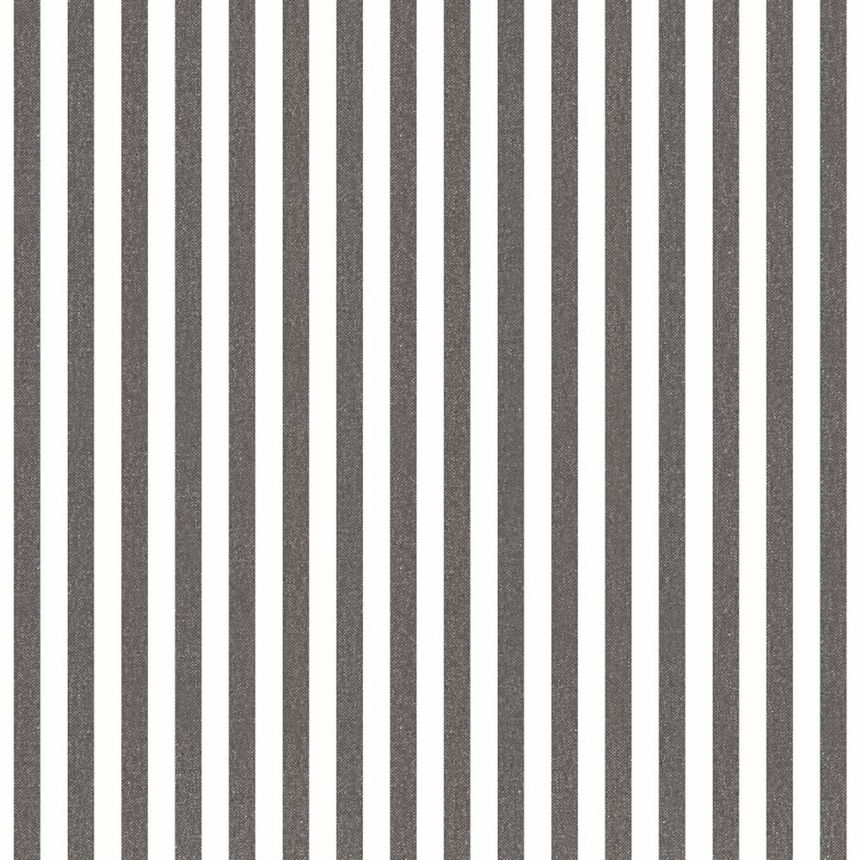 Tapéta, fekete-fehér, szövet hatás, csíkos, 38439, Top Stripes, Parato by Cristiana Masi