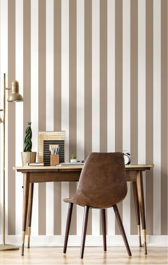 Tapéta, barna, csíkos, 38448, Top Stripes, Parato by Cristiana Masi