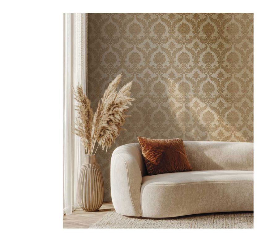 Vlies tapéta, barna, barokk minta, 25722, The Best Classic & Elegant, Cristiana Masi by Parato