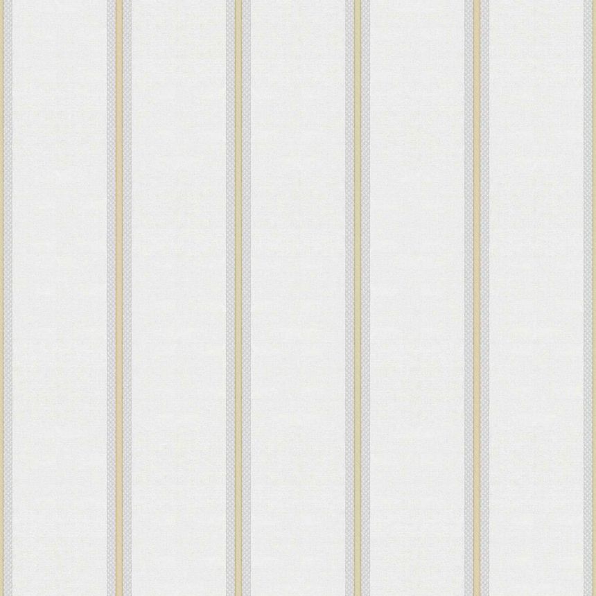 Vlies tapéta, szürke-bézs, csíkok, 25762, The Best Classic & Elegant, Cristiana Masi by Parato