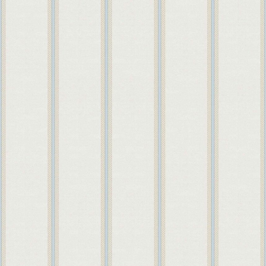 Vlies tapéta, kék-bézs, csíkok, 25766, The Best Classic & Elegant, Cristiana Masi by Parato