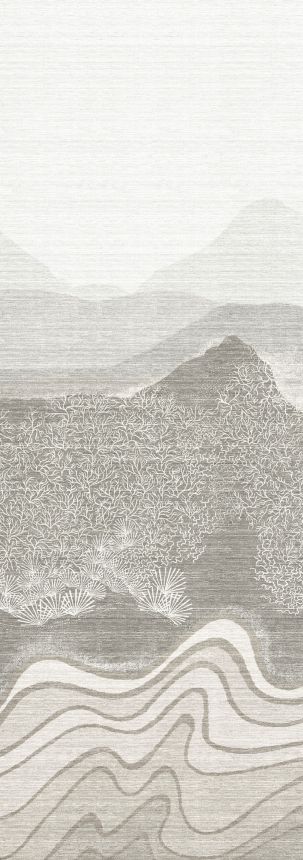 Posztertapéta, szürke, hegyi táj, DGZON2012-300, Amazone, Masureel