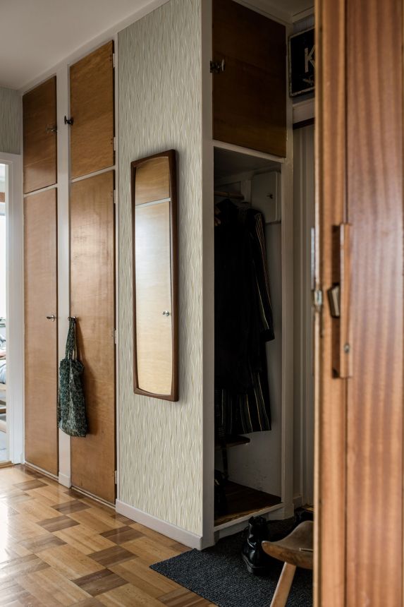 Tapéta, szürke, hullámos vonalak, 4177, Alla Tiders Hus, Borastapeter