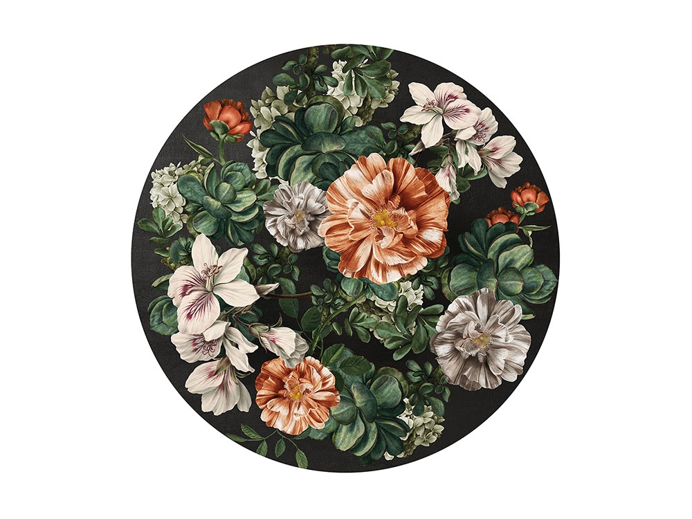 Luxus körkörös tapéta Virágok, átmérője 145 cm, 300339 Circles, BN Walls