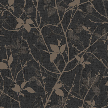 Tapéta, szürke-barna, levelek, ágak, 122432, Refine, Graham Brown Boutique