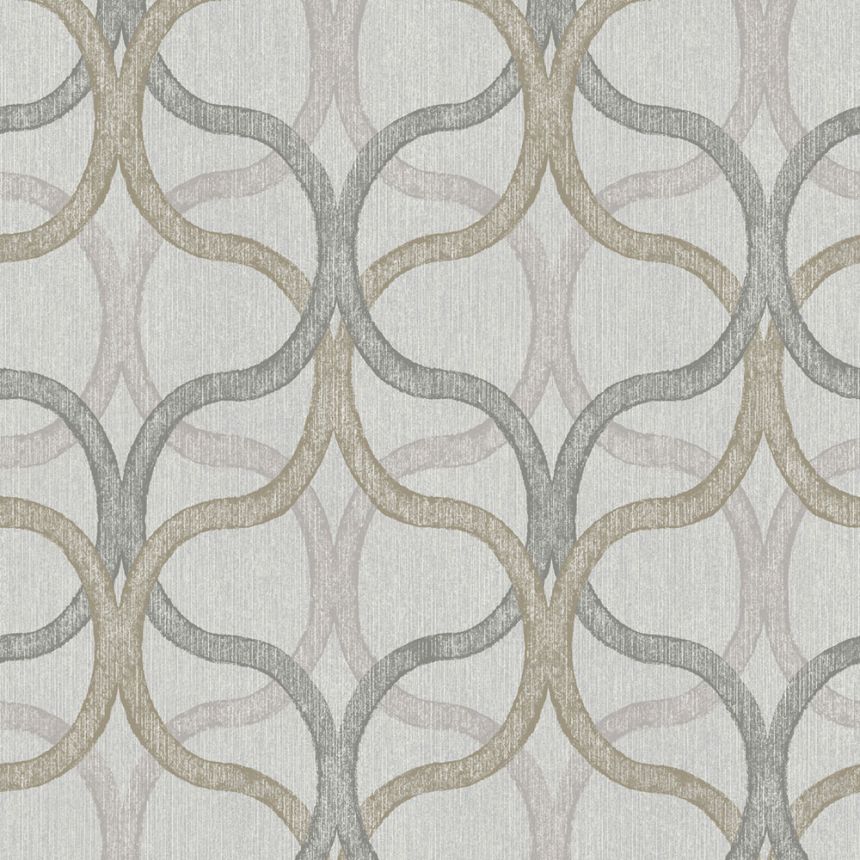 Geometrikus tapéta, szürke-bézs, 128009, Refine, Graham Brown Boutique