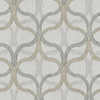 Geometrikus tapéta, szürke-bézs, 128009, Refine, Graham Brown Boutique