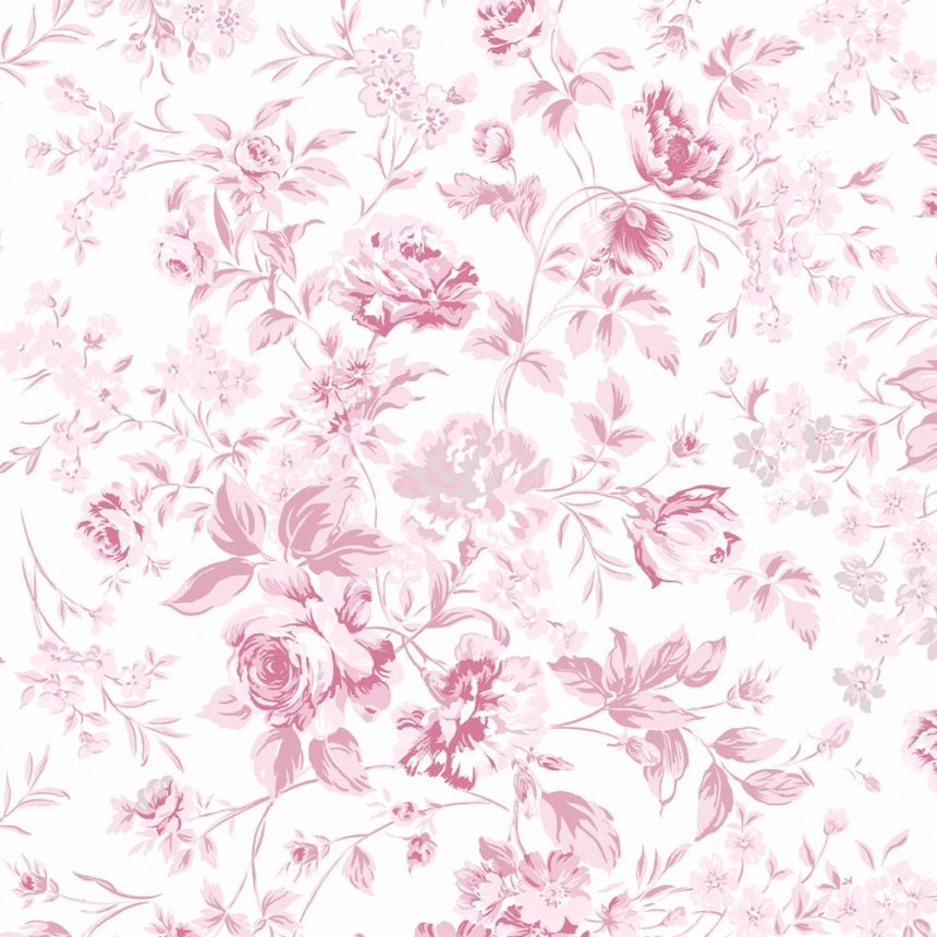 Tapéta, rózsaszín, virágok, 125110, Shabby Chic by Rachel Ashwell