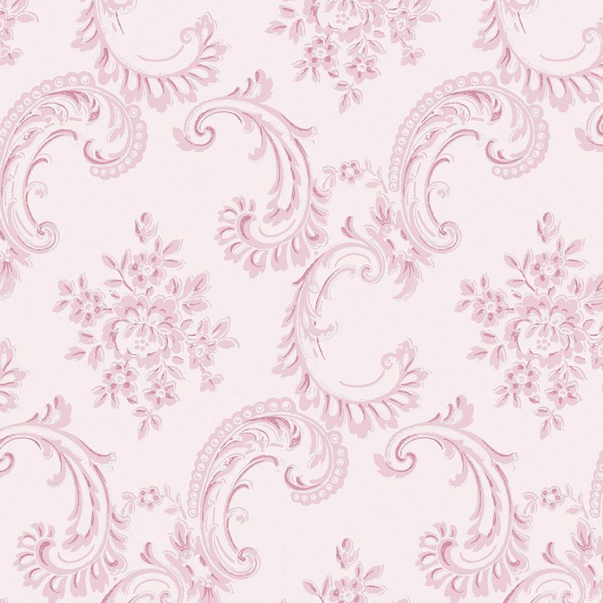 Tapéta, rózsaszín, kastélyminta, ornamentika, 125113, Shabby Chic by Rachel Ashwell