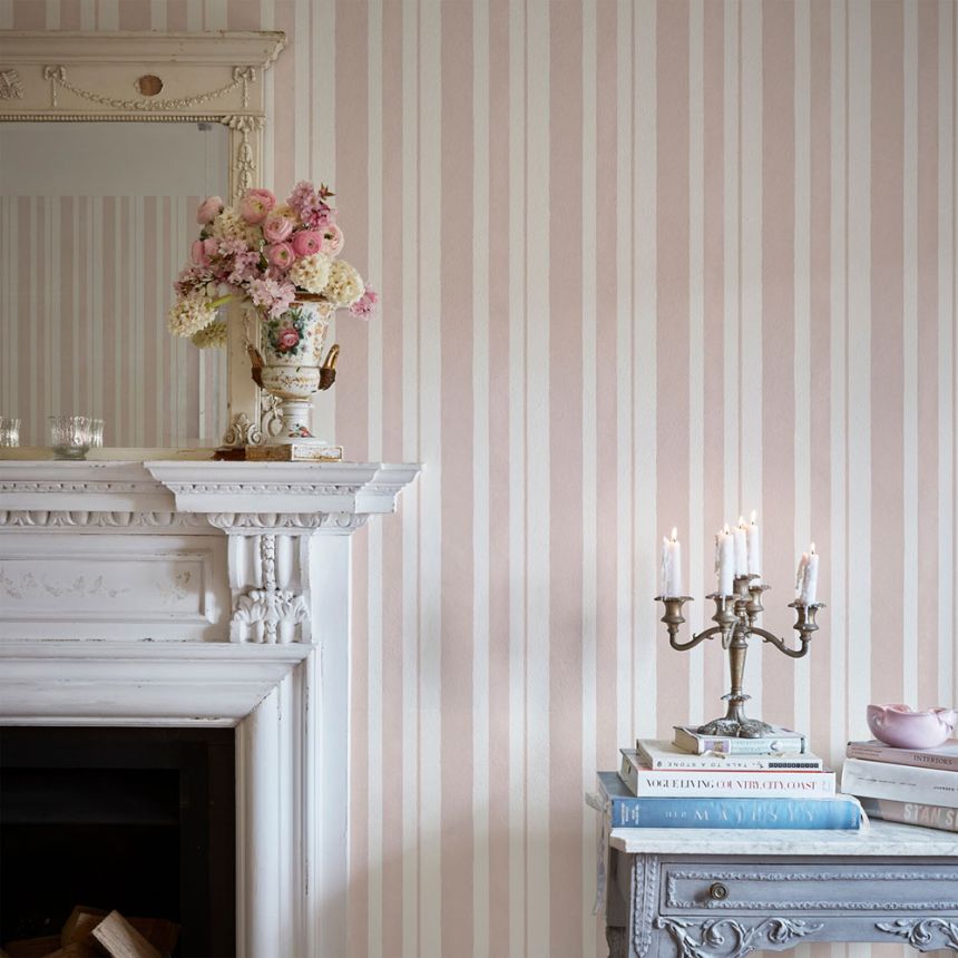 Tapéta, rózsaszín, csíkos, 125116, Shabby Chic by Rachel Ashwell