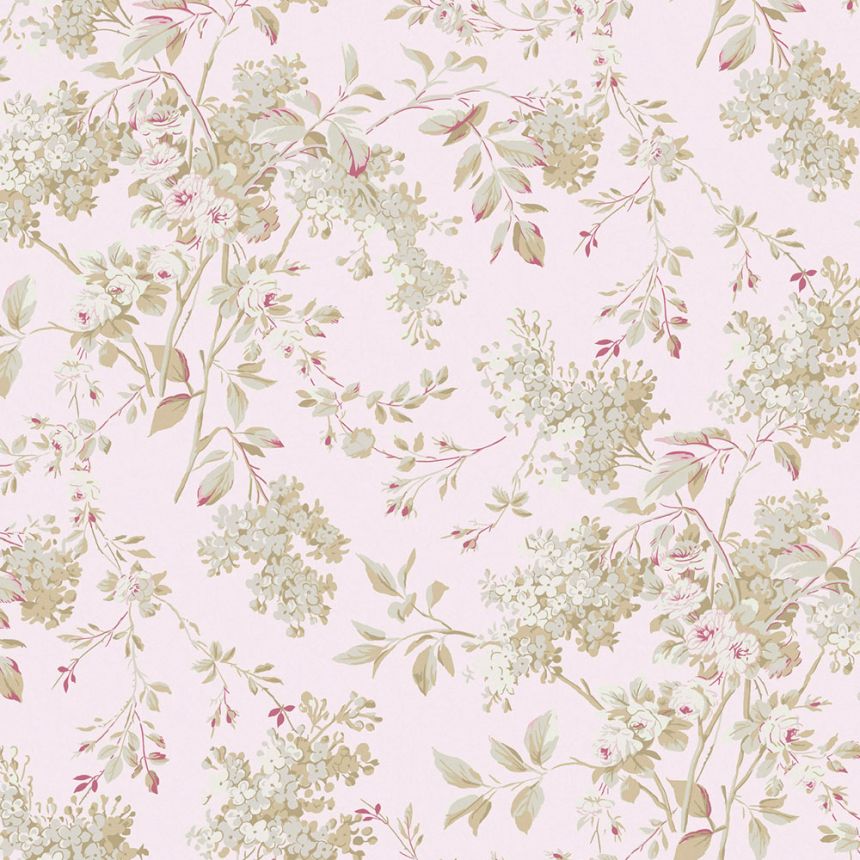 Tapéta, rózsaszín, virágok, 125124, Shabby Chic by Rachel Ashwell