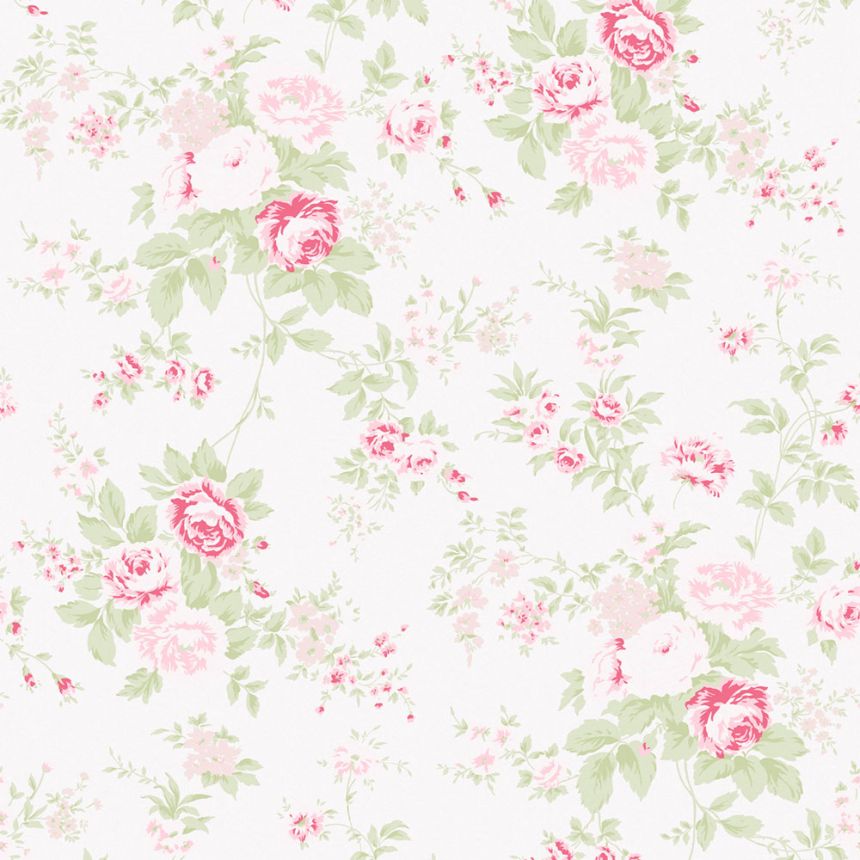 Tapéta, krém, virágok, 125132, Shabby Chic by Rachel Ashwell