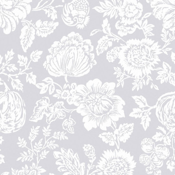 Tapéta, szürke, virágok, 125139, Shabby Chic by Rachel Ashwell