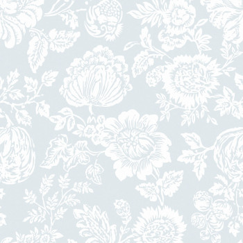 Tapéta, kék, virágok, 125141, Shabby Chic by Rachel Ashwell