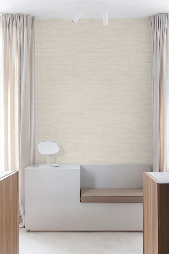 Tapéta, szürke-bézs, szövet hatású, PW1002, Precious Weaves, Grandeco