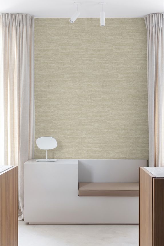 Tapéta, barna-bézs, szövet hatású, PW1003, Precious Weaves, Grandeco