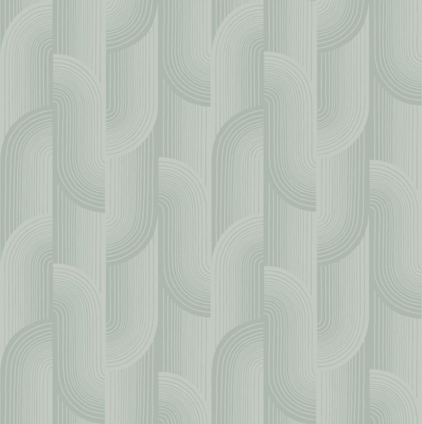 Tapéta, zöld, geometrikus, PW3106, Precious Weaves, Grandeco