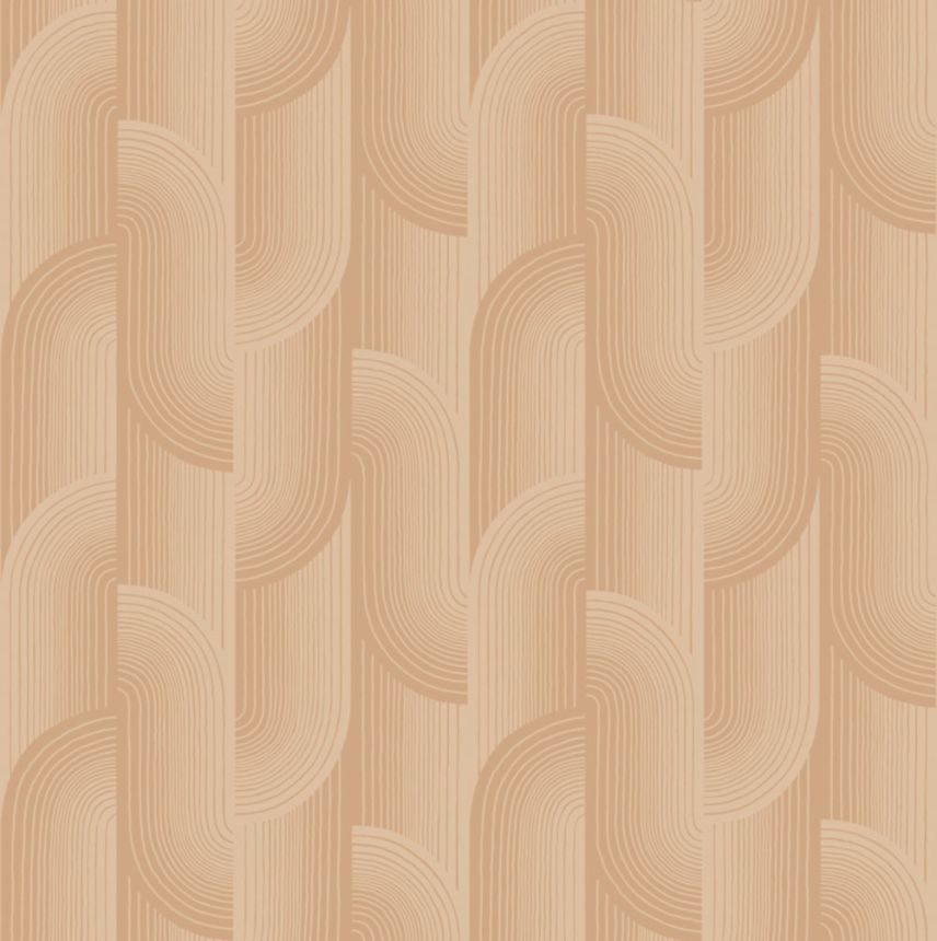 Tapéta, barna-bézs, geometrikus, PW3112, Precious Weaves, Grandeco