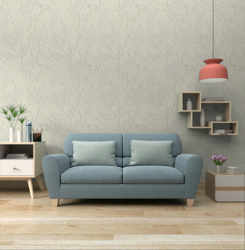 Tapéta, krém, növények, füvek, 350511, Riviera Maison, Eijffinger