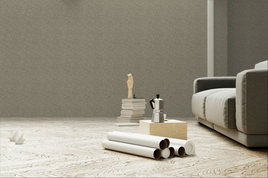 Tapéta, barna, ginkgo levelek, 350525, Riviera Maison, Eijffinger