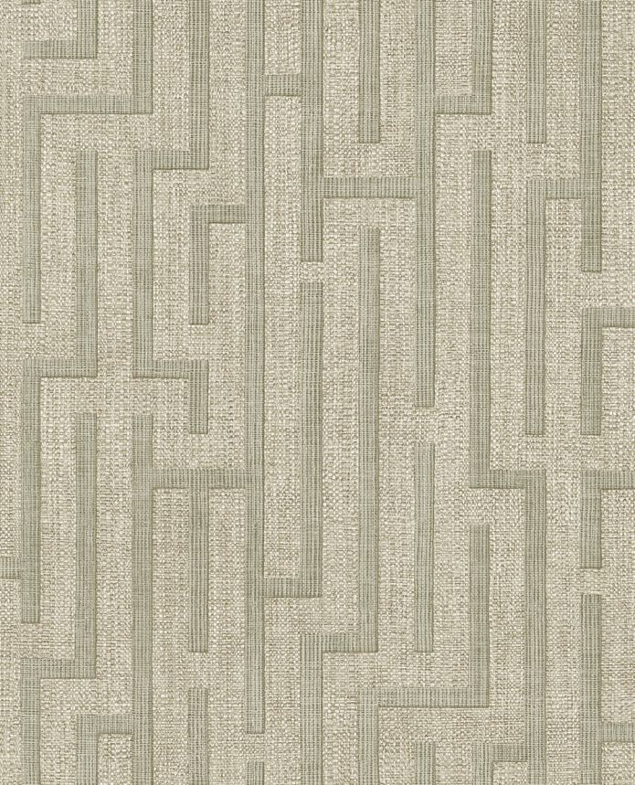 Tapéta, szürke-bézs-zöld, szövet hatású, 350532, Riviera Maison, Eijffinger