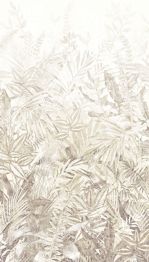 Fotótapéta, szürke-zöld, levelek, 350705, Riviera Maison, Eijffinger