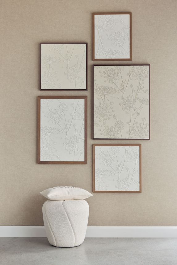 Tapéta, krém, szövet hatású, 350580, Riviera Maison, Eijffinger