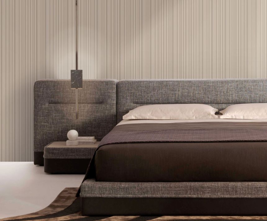 Luxus tapéta, barna-bézs, csíkos, Z30311, Casa 8, Trussardi