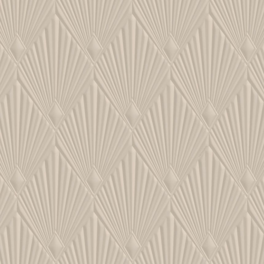 Luxus geometrikus tapéta, barna-bézs, art deco, Z30312, Casa 8, Trussardi