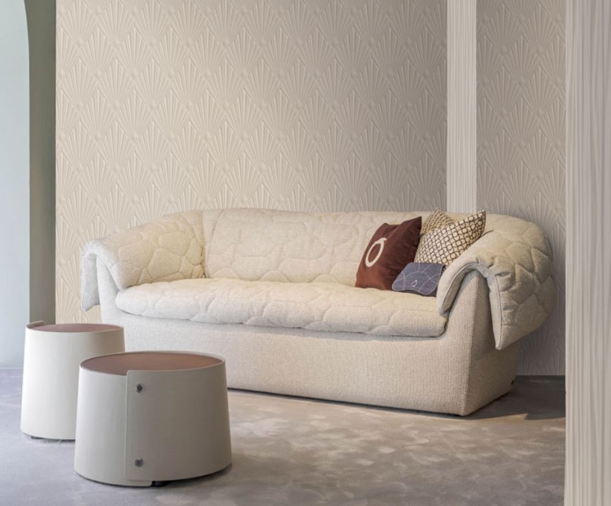 Luxus geometrikus tapéta, barna-bézs, art deco, Z30312, Casa 8, Trussardi