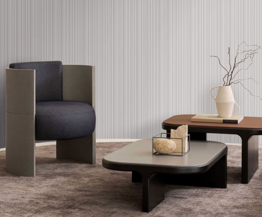 Luxus tapéta, szürke-ezüst, csíkos, Z30318, Casa 8, Trussardi