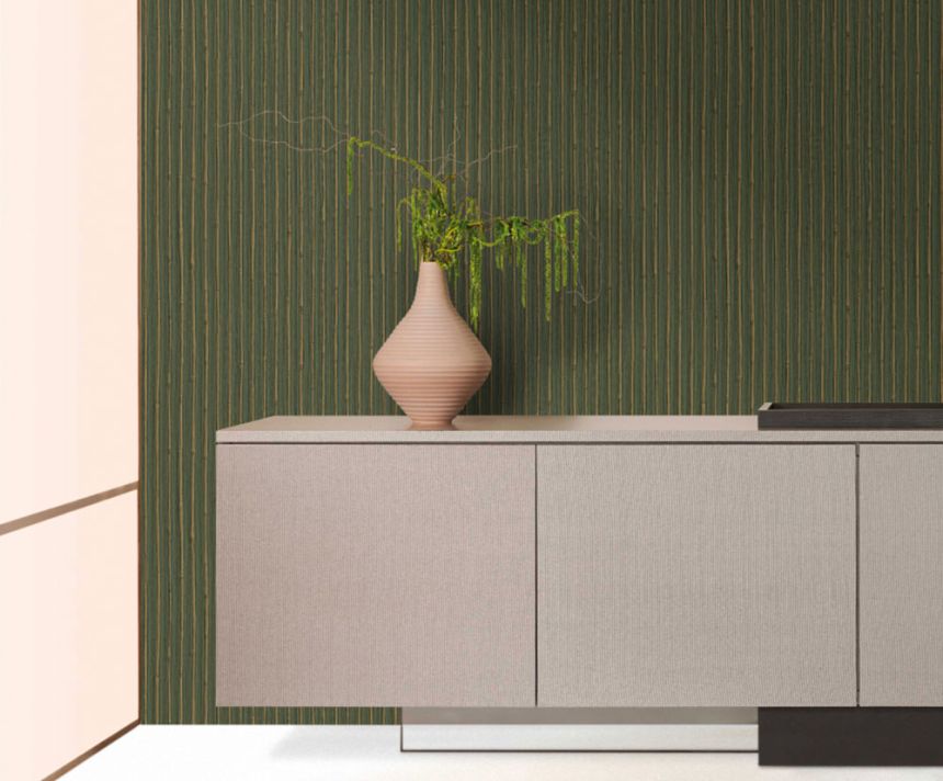 Luxus tapéta, zöld, csíkos, Z30327, Casa 8, Trussardi